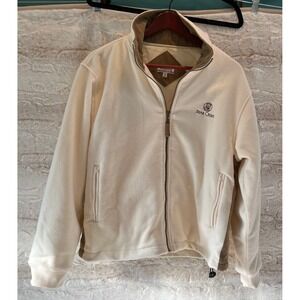 Monterey Club Full Zip Fleece Jacket Womens‎ Medium Bear Creek Golf Club Cream